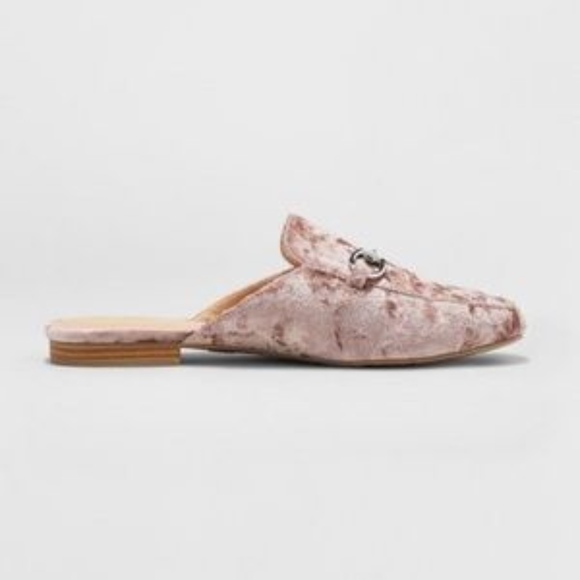 Merona Kona Flats Backless Mule Loafers New Velvet - Picture 2 of 7
